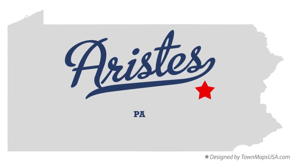 Map of Aristes Pennsylvania PA