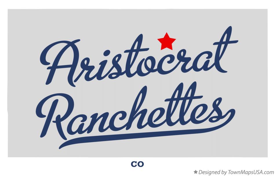 Map of Aristocrat Ranchettes Colorado CO