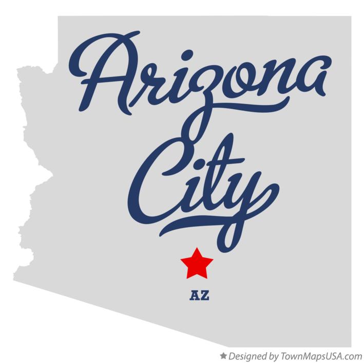 Map of Arizona City Arizona AZ