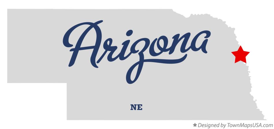 Map of Arizona Nebraska NE
