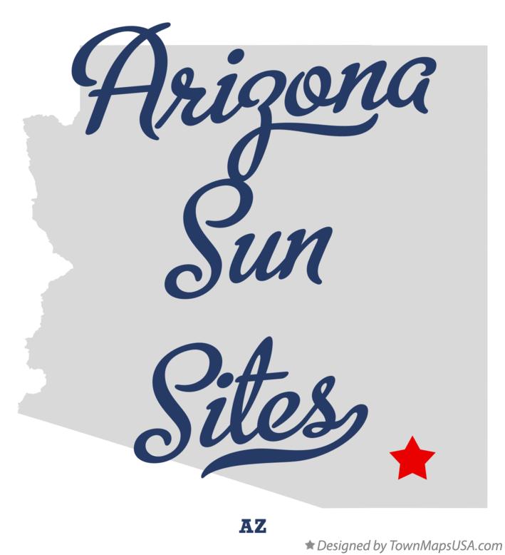 Map of Arizona Sun Sites Arizona AZ