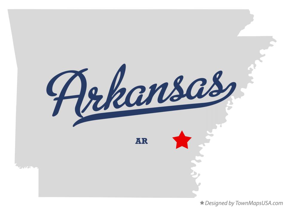 Map of Arkansas Arkansas AR