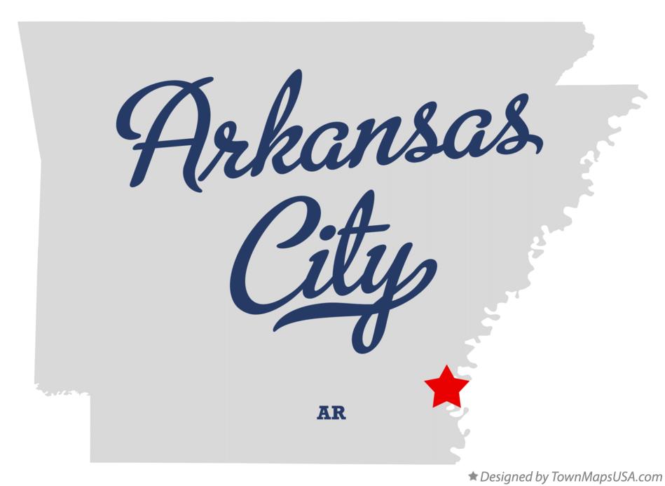 Map of Arkansas City Arkansas AR