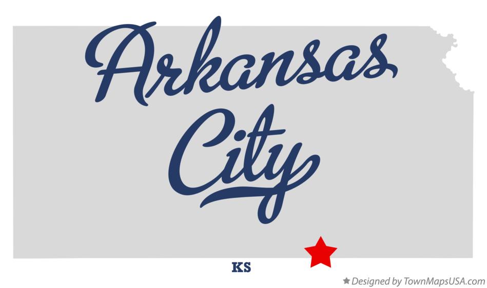 Map of Arkansas City Kansas KS