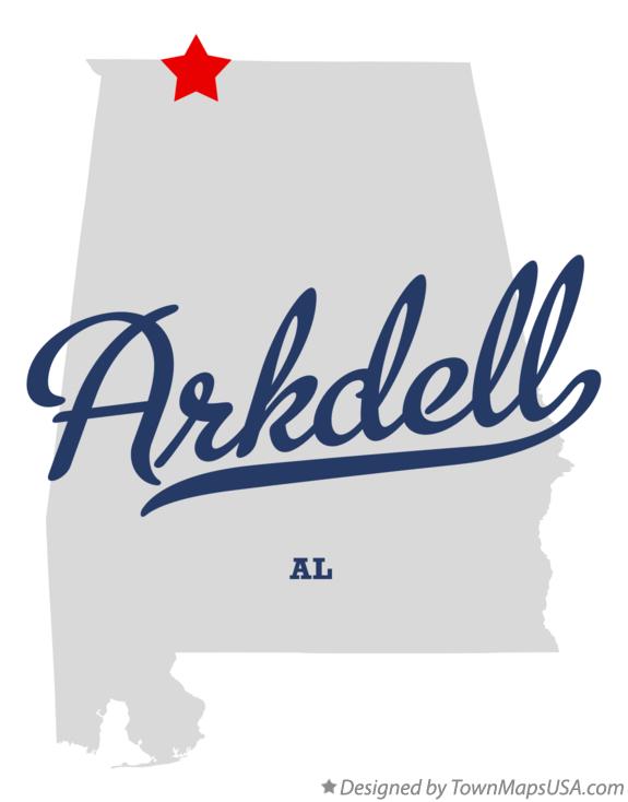 Map of Arkdell Alabama AL