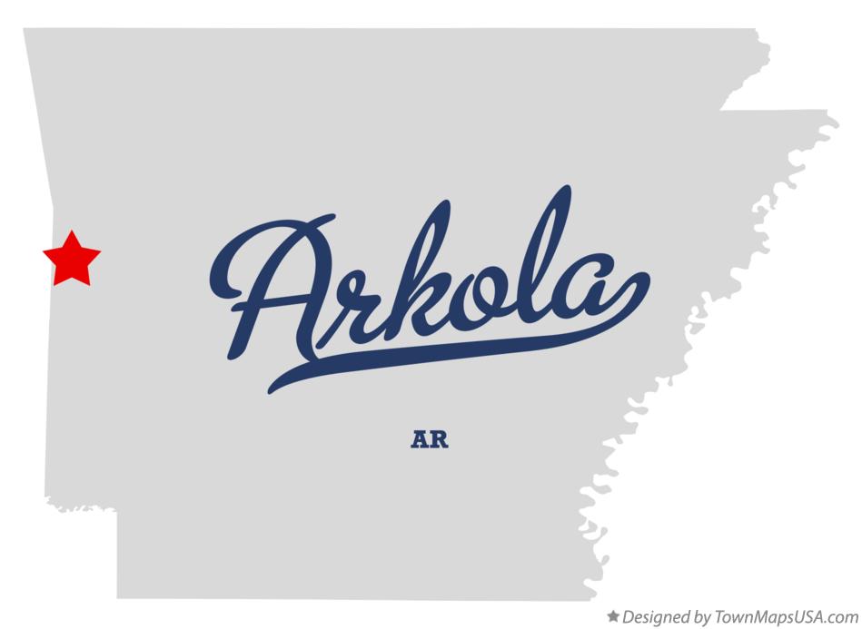 Map of Arkola Arkansas AR