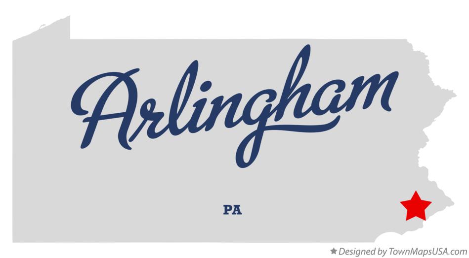 Map of Arlingham Pennsylvania PA