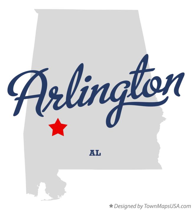 Map of Arlington Alabama AL
