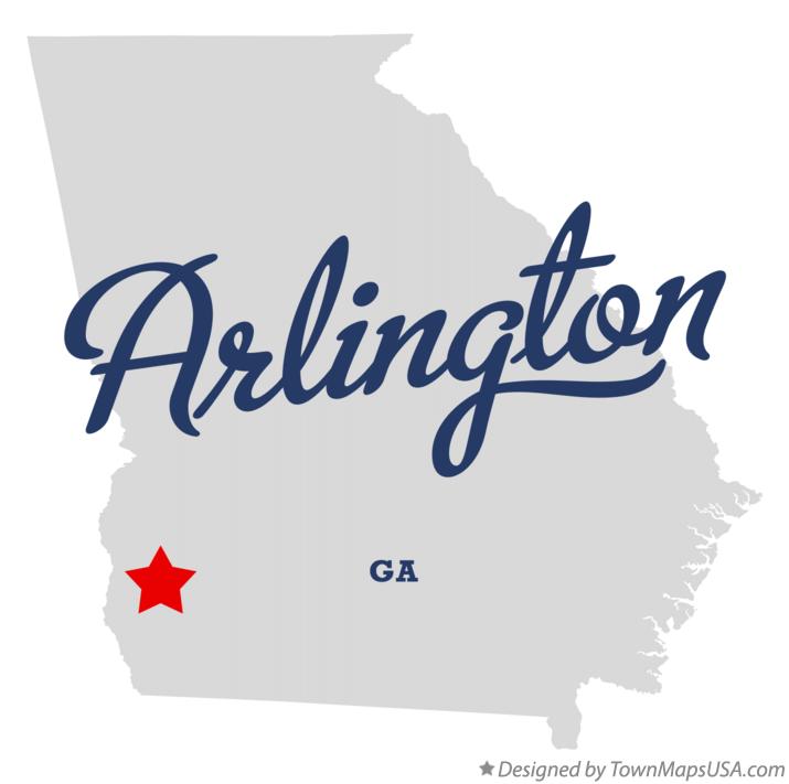 Map of Arlington Georgia GA
