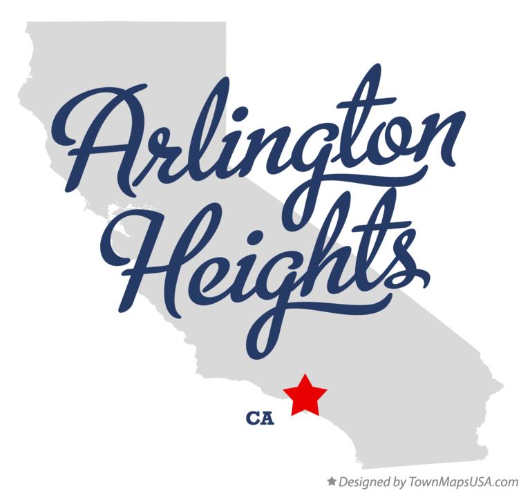 Map of Arlington Heights California CA