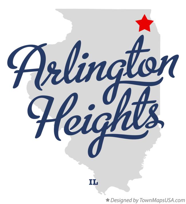 Map of Arlington Heights Illinois IL