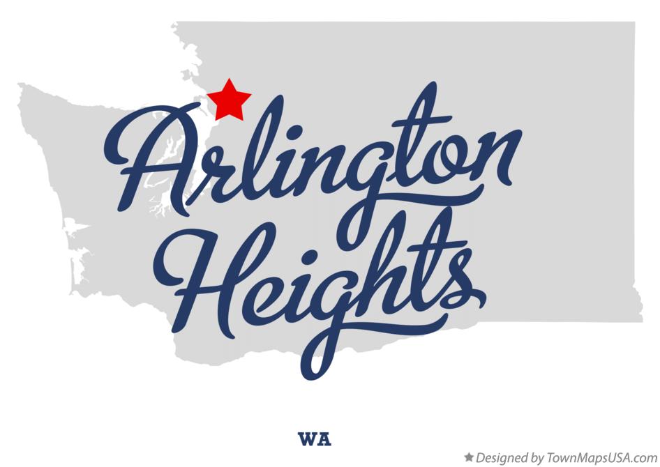 Map of Arlington Heights Washington WA
