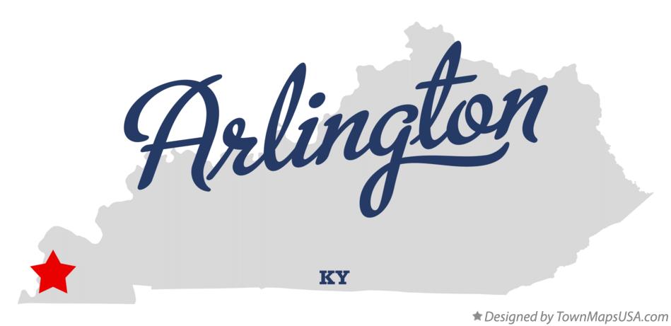 Map of Arlington Kentucky KY