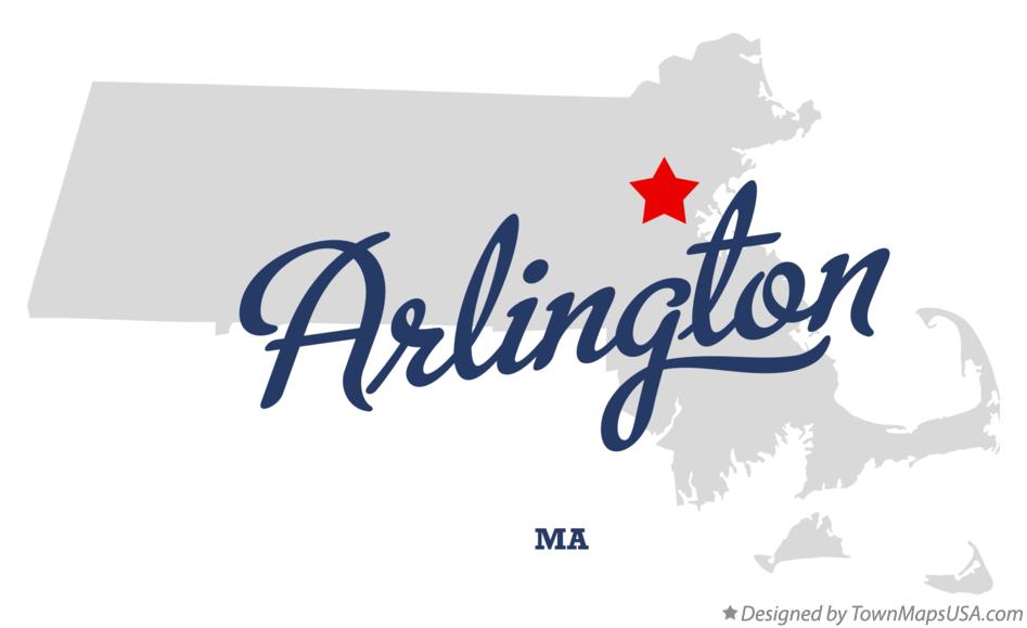 Map of Arlington Massachusetts MA