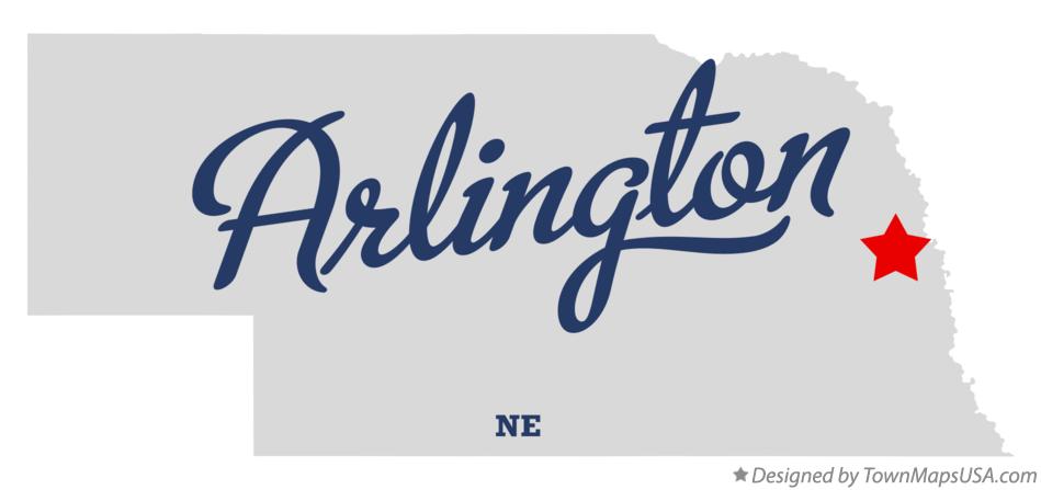 Map of Arlington Nebraska NE