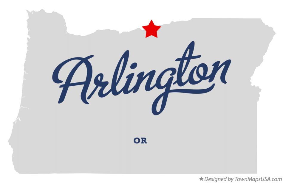 Map of Arlington Oregon OR