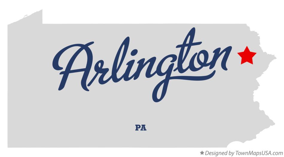 Map of Arlington Pennsylvania PA