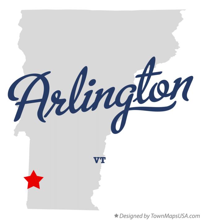 Map of Arlington Vermont VT