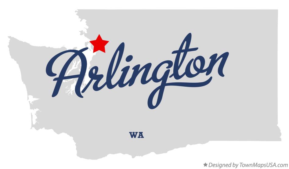 Map of Arlington Washington WA