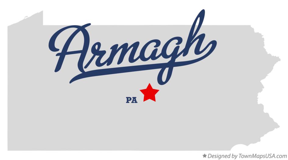 Map of Armagh Pennsylvania PA