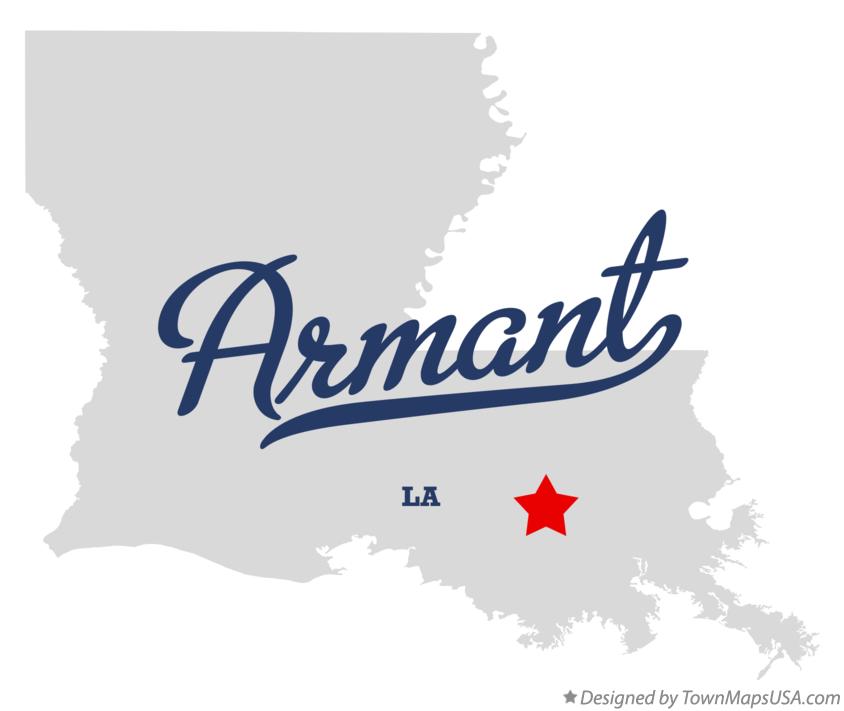 Map of Armant Louisiana LA