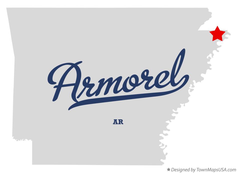Map of Armorel Arkansas AR