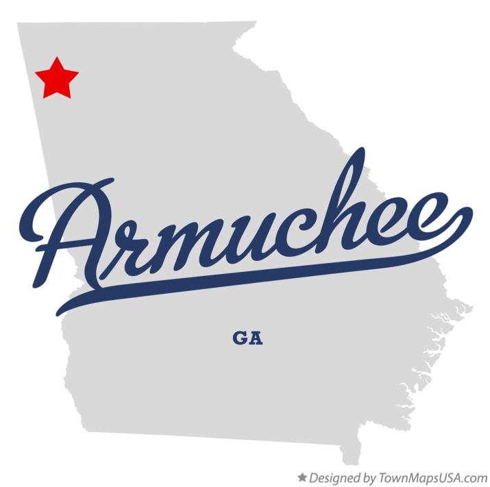 Map of Armuchee Georgia GA