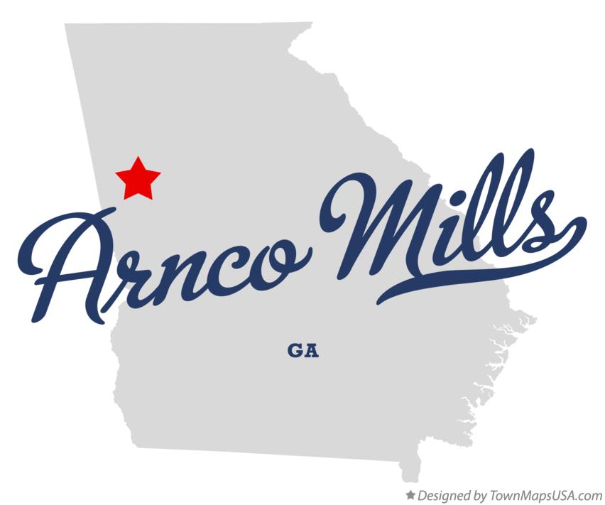 Map of Arnco Mills Georgia GA