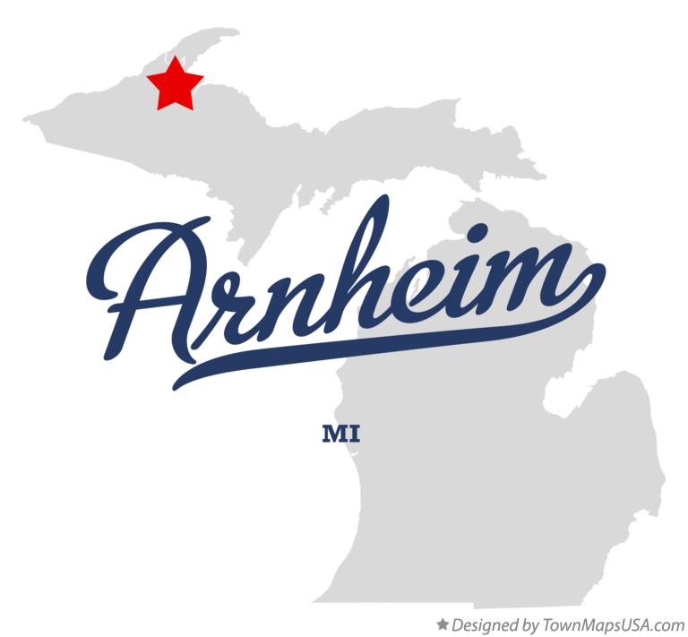 Map of Arnheim Michigan MI