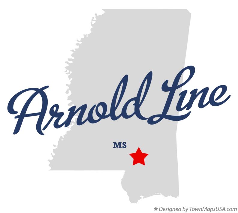 Map of Arnold Line Mississippi MS