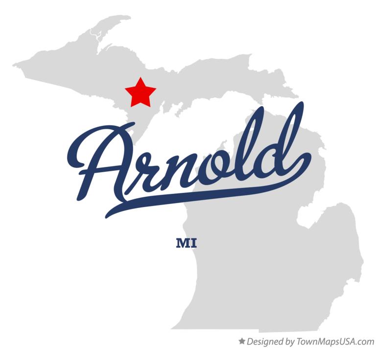 Map of Arnold Michigan MI