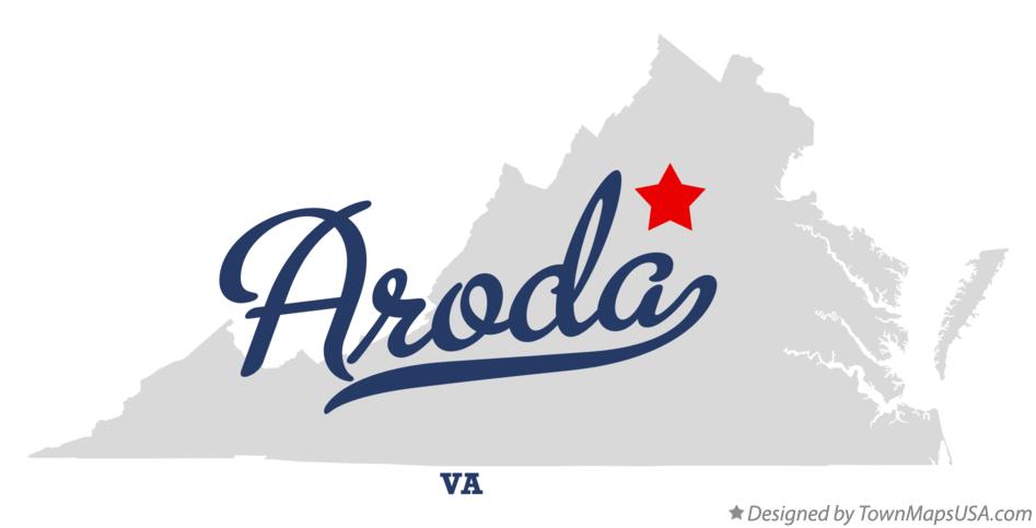 Map of Aroda Virginia VA