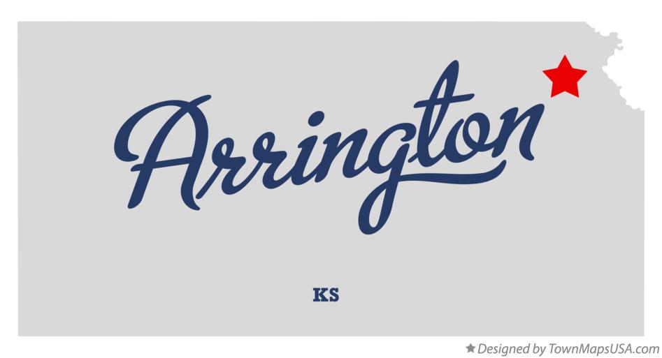 Map of Arrington Kansas KS