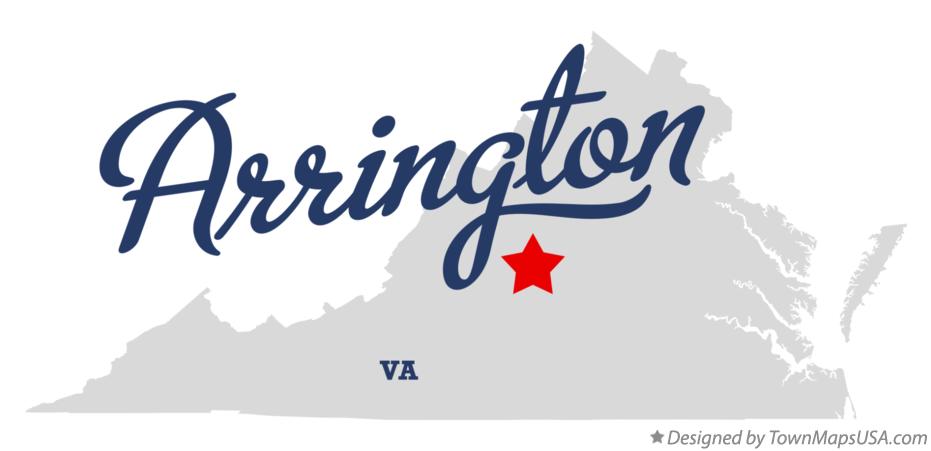 Map of Arrington Virginia VA