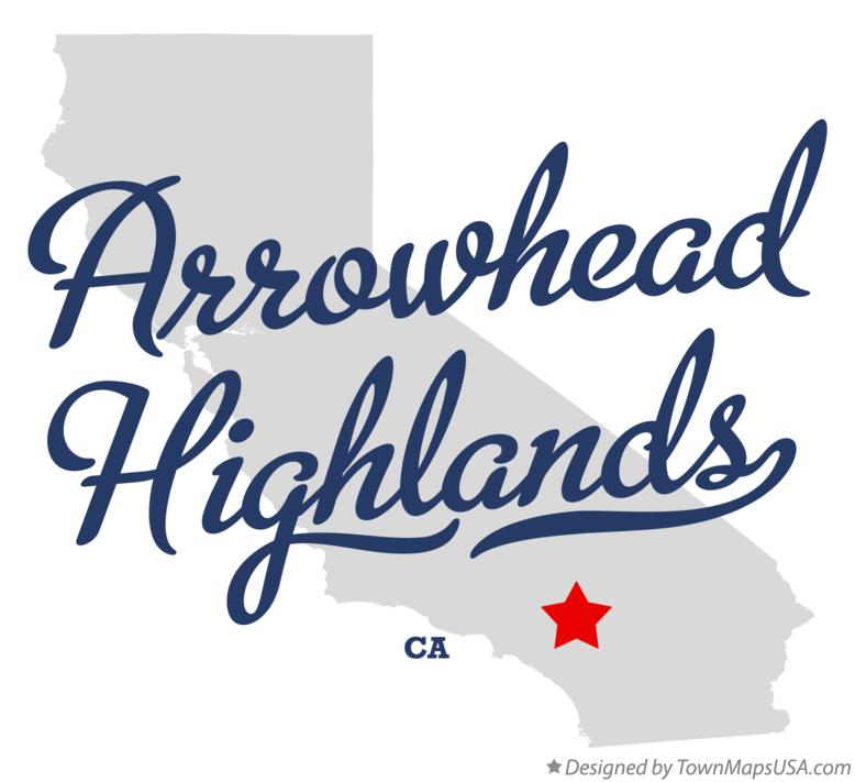 Map of Arrowhead Highlands California CA