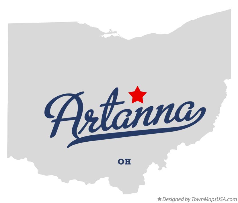 Map of Artanna Ohio OH