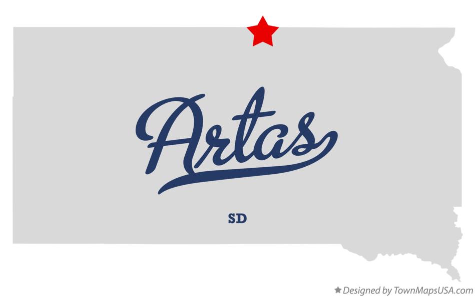 Map of Artas South Dakota SD