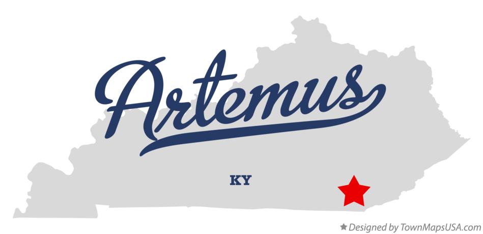 Map of Artemus Kentucky KY