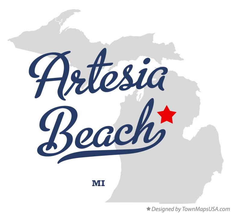 Map of Artesia Beach Michigan MI