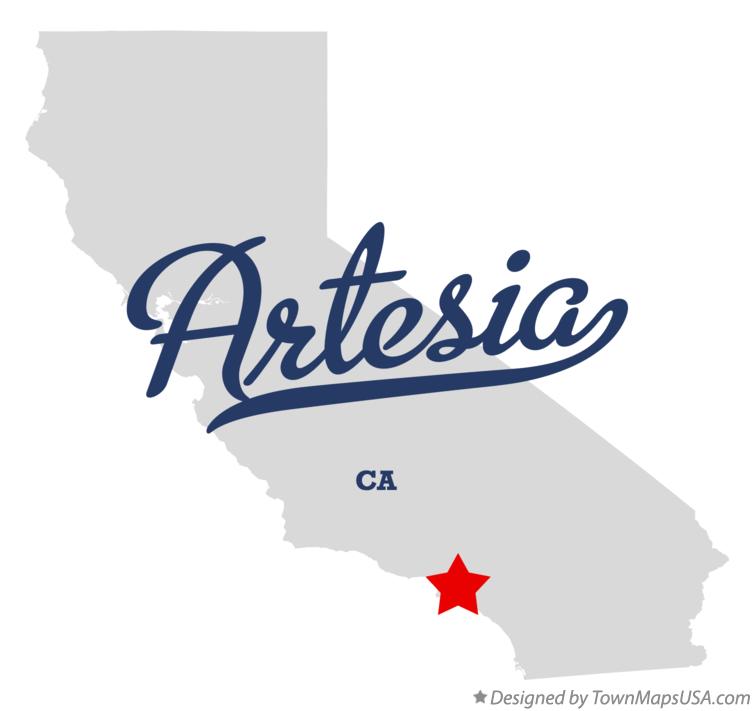Map of Artesia California CA