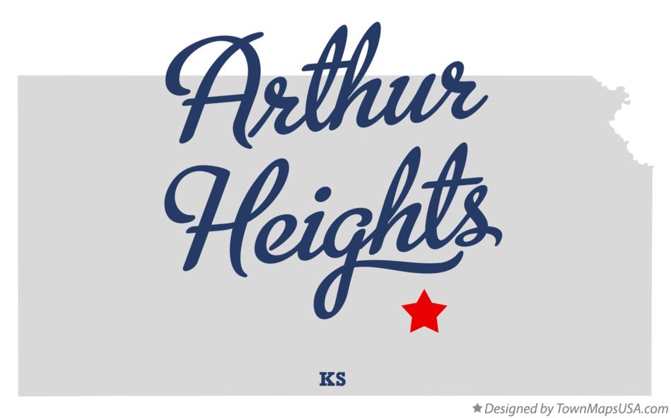 Map of Arthur Heights Kansas KS