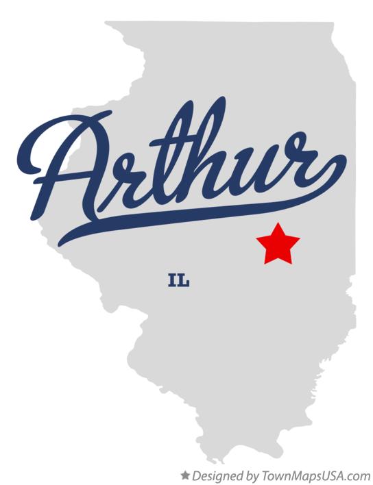 Map of Arthur Illinois IL