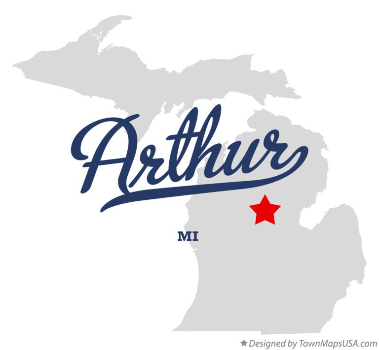 Map of Arthur Michigan MI