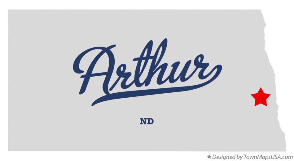 Map of Arthur North Dakota ND