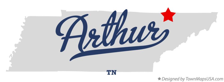 Map of Arthur Tennessee TN