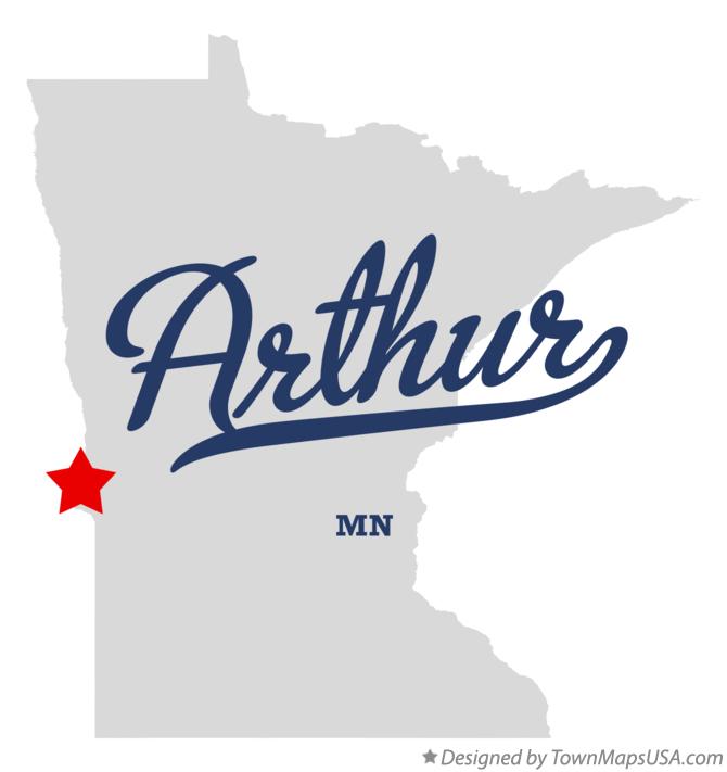 Map of Arthur Minnesota MN