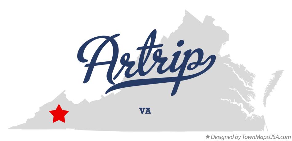 Map of Artrip Virginia VA