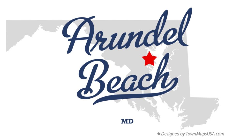 Map of Arundel Beach Maryland MD