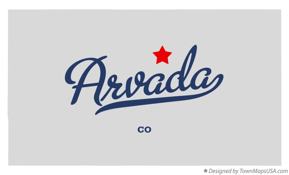 Map of Arvada Colorado CO