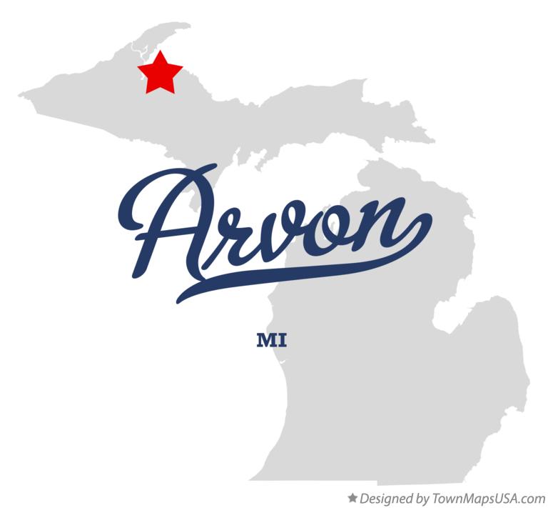 Map of Arvon Michigan MI